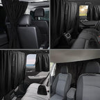 Car Privacy Curtain Universal Car Divider Curtain Between Rear Seat Auto Blackout Curtains Cars Sun Shades Side Window Shades Kit for Travel Camping Nap Sleeping(C)