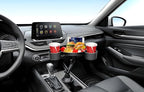 Cup Holder Expander for Car, Degrees Rotate Adjustable Surface Car Tray Table and Drink Holders with Coaster, Apply to All Au