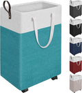 HomeHacks 90L Large Rolling Laundry Basket, Laundry Hamper with 4 Smooth Wheels, Collapsible Waterproof Clothes Basket, Frees