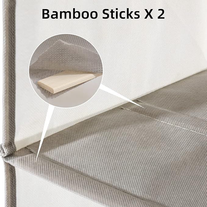 2 Packs Hanging Closet Organizer Storage, 4-Shelf Hanging Shelves for Closet, Closet Clothes Organizer and Storage with Side 