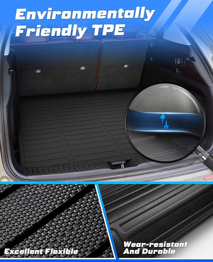 Sunsdrew Cargo Liner for 2023 2024 2025 Mazda CX-50 Accessories TPE Cargo Mat All Weather Odorless Anti-Slip Rear Cargo Tray Heavy Duty Trunk Mat Black Trunk Floor Mat