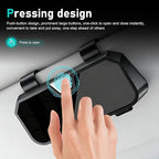Car Sun Visor Sunglass Box, Car Visor Clip ABS Eyeglasses Storage, Universal Auto Sunvisor Accessories Organizer Box for Most Vehicles, Trucks, SUVs (Black)