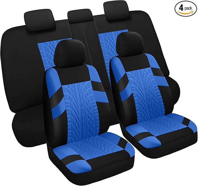 Pariitadin Car Seat Covers Full Set, Washable and Breathable Premium Cloth Automotive Vehicle Seat Cover for Car Interior, Un