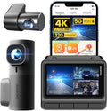 DDPAI 3 Channel Dash Cam Front and Rear, 4K+2K+1080P Triple Dashcam for Cars with Dual 32G eMMC Storage Car Camera Dashcam, G