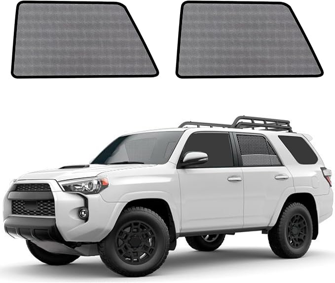 4Runner Specific Side Window Sun Shades, 2011-2023 Rear Vehicle Interior Shade for Baby Mesh Covers, Breathable, UV Protection and Heat Insulation (4Runner(2011-2023), Rear Side-2pcs)