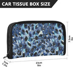Car Tissue Holder Car Visor Organizer Tissue Box Holder for Car Sun Visor Organizer with Car Vehicle Accessories Essentials Interior for Women Men Blue and White Leopard Print Hue