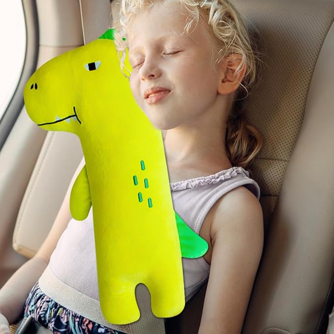 Children seat Belt Pillow Soft, Universal Seatbelt Pillow for Kids, Seat Belt Adjuster and Seatbelt Pillow for Kids Travel, for All Car Seats, Stroller, Pushcar (C)