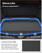 KIWI MASTER Cargo Mat for 2017-2022 Honda CR-V (Tray in Lower Position), Custom Fit All Weather Rear Cargo Liner, Heavy Duty TPE Tray Trunk Mat, Black