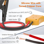 Jumper Cables for Car with Adapter Compatible with DE.Walt 20V Batteries, Silicone Wire 8AWG 2FT Alligator Clips Automotive Jump Starter Jumper Cables for Jump Starting Car or Tool Batteries