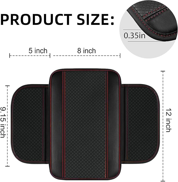 NBTEPEM 10 Pcs Car Floor Mats Full Set Car Accessories, Microfiber Leather Steering Wheel Covers 14.5-15 inch, Center Console