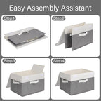 GRANNY SAYS Fabric Storage Boxes, Memory Keepsake Box, Large Storage Bins with Lids, Closet Organizers, Toy Box, Storage Bask
