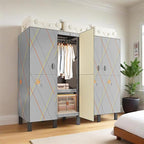 Large Portable Closets for Hanging Clothes | Heavy Duty Clothes Rack with Cover Foldable | Max Load 1000LBS Portable Wardrobe