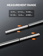 AstroAI Pencil Tire Pressure Gauge 2 Pack (10-75PSI, 10-120PSI ±2% Span), Valve Caps with Case, Stainless Steel Body, and Metal Made Nozzle 3 Measurements for Cars, Bikes, Vehicles, Pickups