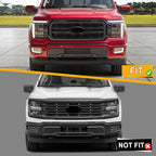Front Bumper License Plate Frame Bracket Compatible with Ford F-150 5.0L V8 2024 2025, Black License Frame Holder Mounting, R