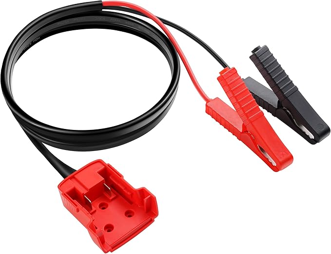 Upgraded Backup Emergency Kit, Jumper Starter Cable Clamps for 18V, 8AWG Auto Battery Automotive Booster Cables Power Tool Line (Battery not Included)