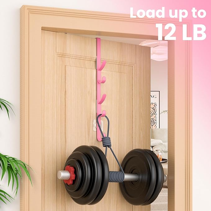 Over The Door Hooks, Metal Door Hooks for Hanging, Over The Door Purse Organizer for Coat Hanger, Back of Shower Door for Han