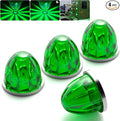 BJZ 4Pcs Green Watermelon LED Strobe+Constant Marker Lights Dual Function Watermelon-Shaped Side Marker Clearance Tail Top Cap Roof Lights for Trailer Truck Semi-Trailer Heavy-Duty Truck Bus Van
