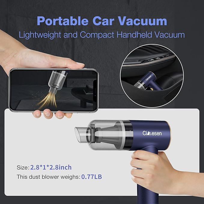 Car Vacuum Portable 4 in 1 Vacuum Cleaner 12000Pa Mini Handheld Vacuum Cordless Rechargeable 120W High Power Vacuum Cleaner &
