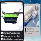2 Pack 27" Snow Brush and Detachable Ice Scraper for Car Windshield and Window, Car Snow Scraper and Brush with Foam Grip for Cars, Trucks, SUVs, Winter Accessories(Green)