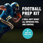 4 in 1 Football Prep Kit - for Effectively Secure Grip & Enhance Tack with 2 Football Wax & 1 Football Brush & 1 Cloth - Adul