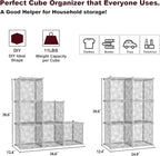 C&AHOME Cube Storage Organizer with Doors, 6-Cube Shelves, DIY Plastic Modular Bookshelf, Closet Clothes Storage Shelving Ide