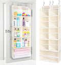 ULG Over the Door Organizer, 5-Tier Extra Large Hanging Storage with 10 Mesh Pockets, 100 lbs Capacity, Heavy Duty Door Organ