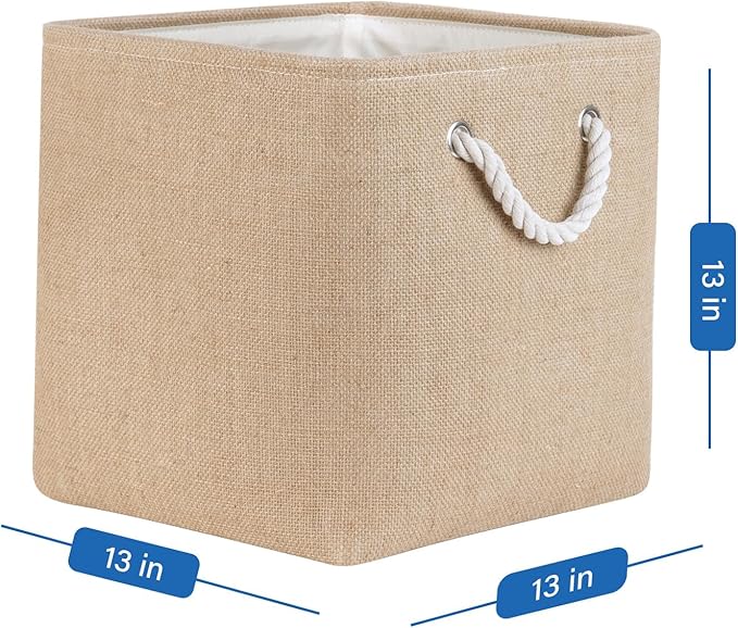 Temary Storage Baskets for Shelves 13 Inch Baskets for Gifts Empty, 4 Pack Shelf Baskets Decorative Storage Baskets Cube Coll