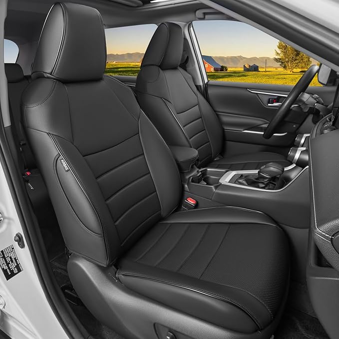 HKZ Fit RAV4 Hybrid Car Seat Covers Set for 2019 2020 2021 2022 2023 2024 2025 Toyota RAV4 Hybrid Model Only LE,XLE,Limited,W