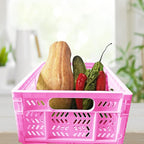 4 Pack 20L Large Closet Storage Baskets Bins for Shelves | Foldable Closet Organizers and Storage with Handles Home Organizat