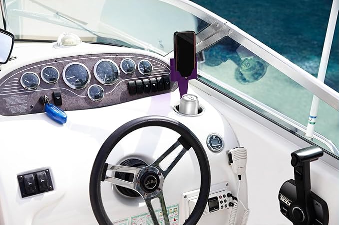Cup Holder Phone Holder Mount for Car - Universal Adjustable Expander Cradle Hands-Free Driving - Compatible with All Smartphones Car Mount for iPhone Samsung Google Android Mobile Accessories Purple