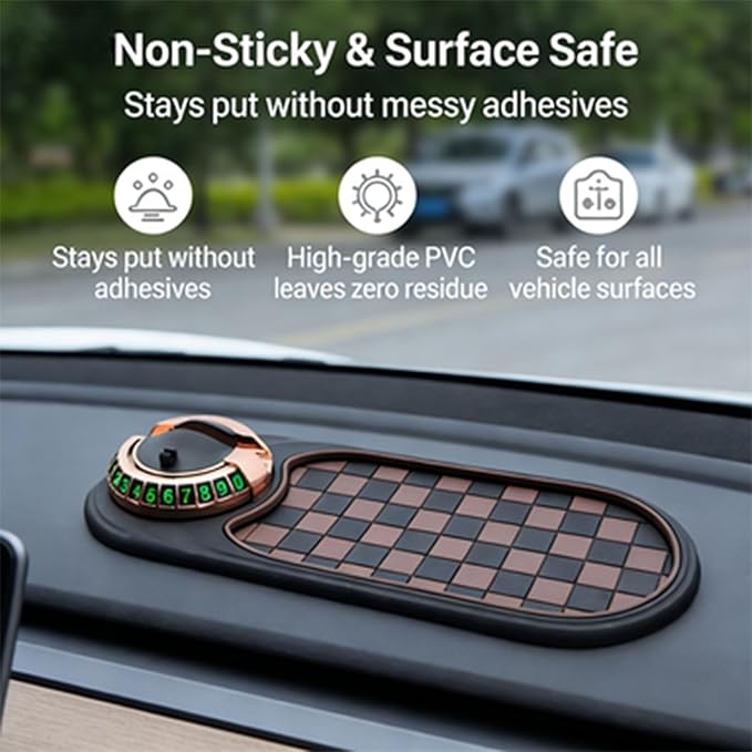 Anti-Slip Mat Solves Every Driver's Biggest Frustration, Auto Dashboard Organizer Pad, Universal Anti-Slip Car Dashboard Mat 