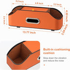 Car Rear Backseat Extra Multifunctional Drink Cup Holder Organizers with Tissue Storage Box Organizer & Hooks for Car Seat Back. Orange