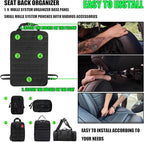 7 PACK Tactical Seat back organizer Truck organizer With 6 Detachable Pouches Universal For Car Truck Ford Jeep Military-Grade Heavier Panels With Multi-functional Packs (Premium black)