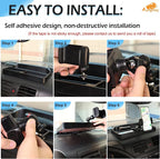 Aunginsy Center Console Dash Storage Tray Compatible with Hummer H3 2005-2009, Car Dashboard Multi-Functional Phone Holder Storage Box Dash Organizer Tray Insert with Mobile Phone Mount Accessories