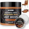 Leather Recoloring Balm with 100ml Mink Oil Conditioner | Light Brown Repair Kit, Dye & Color Restorer for Furniture, Sofa,Ca