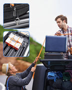 Upgraded 1'' x 8' Tie Down Straps, Cargo Roof Rack Strap Cam Buckle with Hooks, Heavy Duty Secure Strap, Orange - Pack of 2