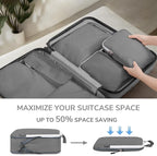 CherryNow Compression Packing Cubes, 7 Set Packing Cubes Compression, Travel Essentials, Travel Organizer for Shoes, Clothing