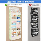 Univivi 6-Shelf Baby Door Storage Over Door Fabric Hanging Organizer with 10 Deep Pockets and 4 Small PVC Pockets Wall Mount 