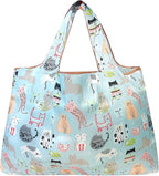 allydrew Large Foldable Tote Nylon Reusable Grocery Bags, 6 Pack