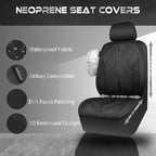 CAR PASS Waterproof Car seat covers Front Seats covers Neoprene Wetsuit, All-Weather Non-Slip Durable, Universal Fit for SUV 