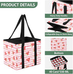 Watermelon Reusable Grocery Bags Large Shopping Tote Bag with Reinforced Bottom Board, Water Resistant Foldable Storage Bags 
