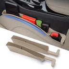 7F Car Organizers and Storage, Car Seat Gap Filler, Organiser Between Seat and Centre Console, Universal Car accessories, Fit SUV Truck Storage, Set of 2 - Beige