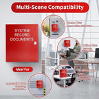 System Record Documents Enclosure, 13.8 X 13.8 Inch Fire Box for Documents, System File Cabinet Locking Document Storage for 