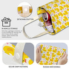 Cute Car Trash Can, Hanging Canvas Car Back Seat Organizer and Storage Bag, Funny Car Trash Bag For Travelling, Outdoor Cute Yellow Duck
