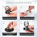 Kwak's Car Air Freshener Solar Energy Rotating Refillable Air Purifier for Car Interior Dashboard Autorotation Decoration Acc