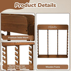 Wooden Hat Racks for Baseball Caps, 40-Slot Wall Mount Baseball Cap Rack, Hat Organizer for Display and Storage, Vertical Cap