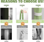 Jilron 100% Blackout Fabric Folding Door Curtain with Magnetic Closure - Accordion Style for Sliding Doors, Closets,Wardrobe 
