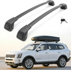 Snailfly Upgraded Roof Rack Cross Bars Fit for 2019-2026 Kia Telluride S SX SX-P EX Lockable Crossbars for Ski Kayak Bike Basket (Except X-Line and X-Pro)