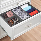 homyfort Dresser Drawer Organizer, Foldable Cloth Storage Box Closet Cube Basket Bins Containers Divider with Drawers for Und
