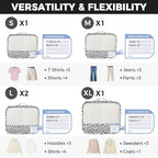 BAGAIL 9 Set Packing Cubes with Packing List Luggage Packing Organizers for Travel Accessories (Grey leopard)